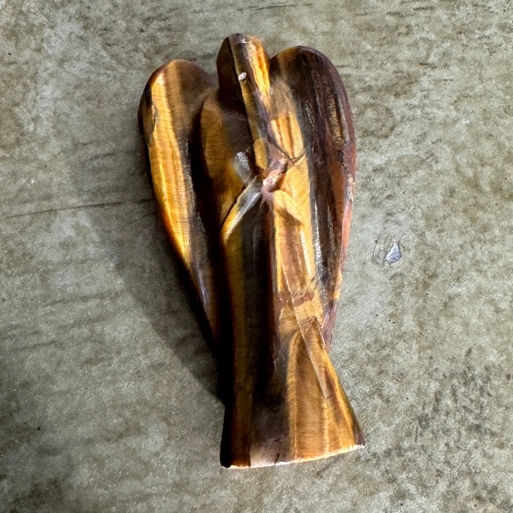 Tigers Eye Angel Good Luck Charm